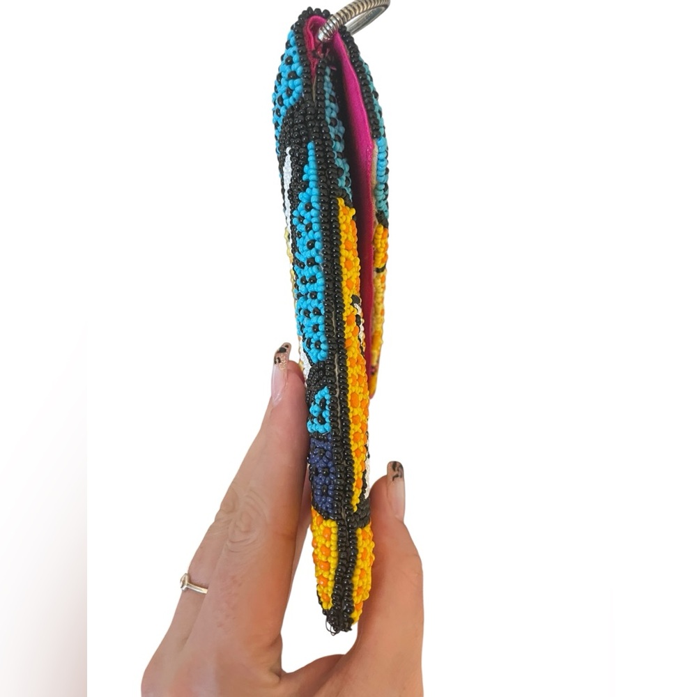 RICKI DESIGN Multicolored Beaded OMG Crossbody / Shoulder Bag with Metal Strap - Picture 7 of 15